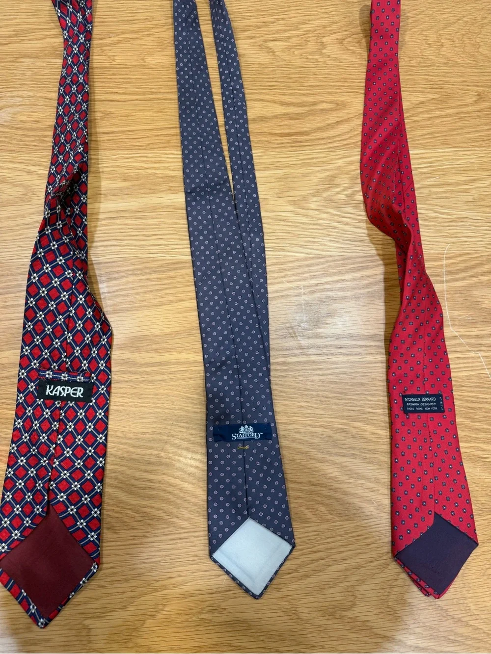 Lot of 3 Patterned Silk Ties